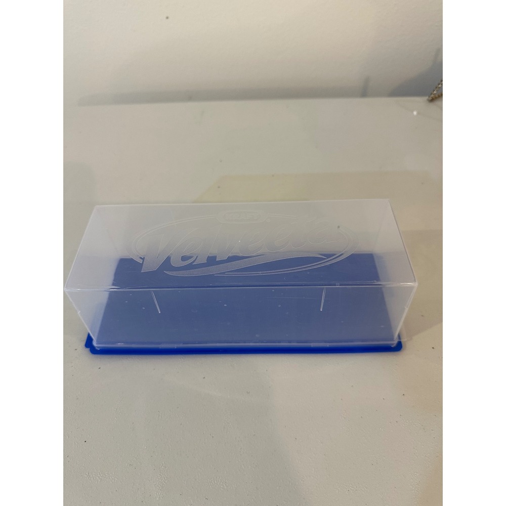 Kraft Velveeta Cheese Loaf Storage Container Blue Base Clear Embossed Lid